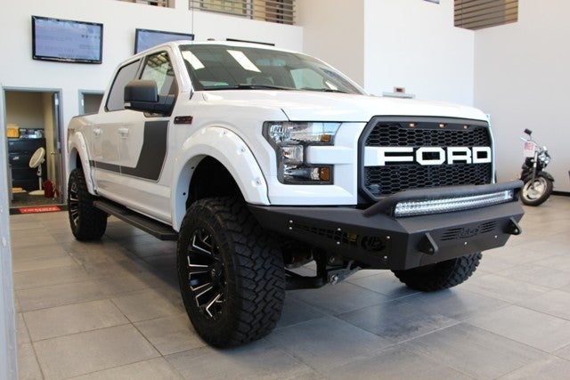 White Custom Lifted F-150 with White Grille at All American Ford of Paramus in Paramus NJ