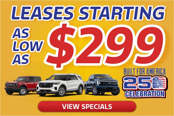 Leases starting as low as $299