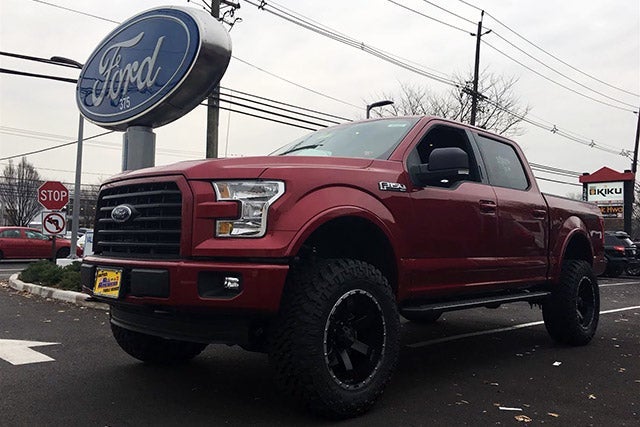 Custom Dark Red Lifted F-150 at All American Ford of Paramus in Paramus NJ