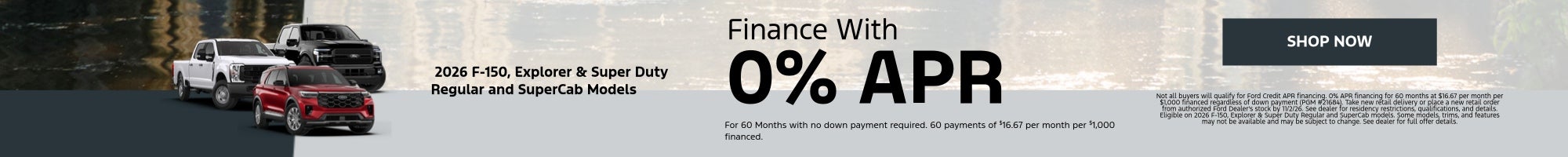 0% APR for 60 Months